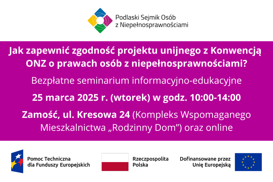 bezpłatne seminarium informacyjno-edukacyjne - zapraszamy!